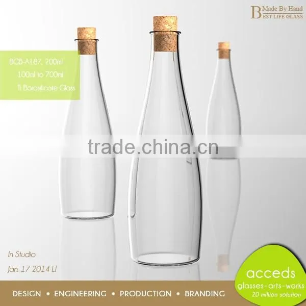 Hot Selling Borosilicate Fancy Water Glass Bottle BPA Free photo-2