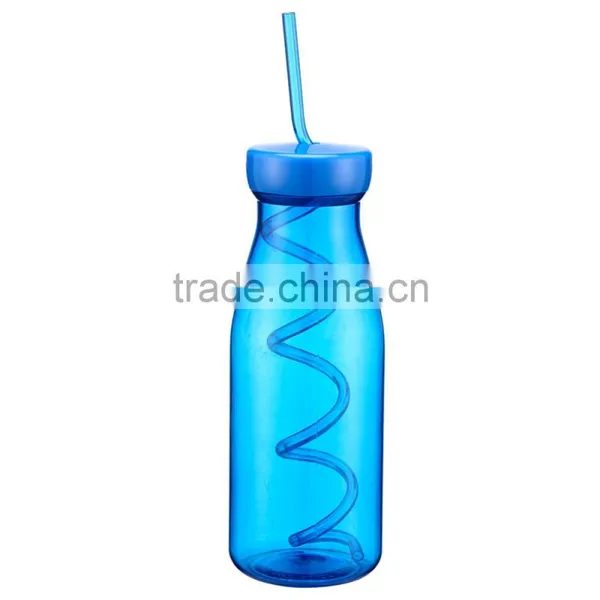 Sport Portable Travel Plastic Water Bottle With Straw Cup 760ML photo-2