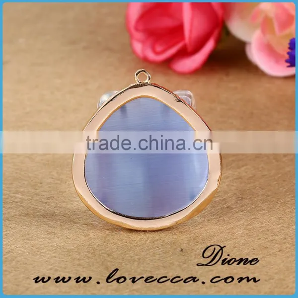 Wholesale DIY Fashion Jewelry Accessories Colorful Glass Stone Glass Bezel Pendant photo-3
