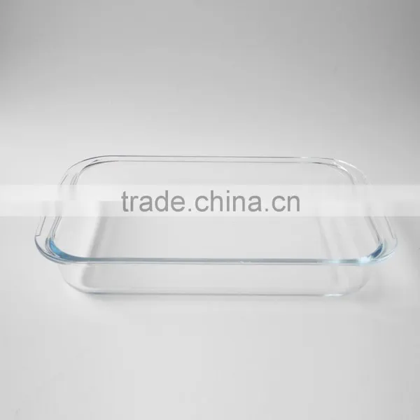 Rectangle Transparent Glass Baking Dish Plate for Kitchen photo-3