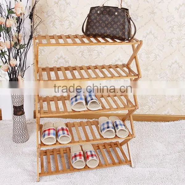 Home Furniture Wooden Folding Shoe Rack photo-2