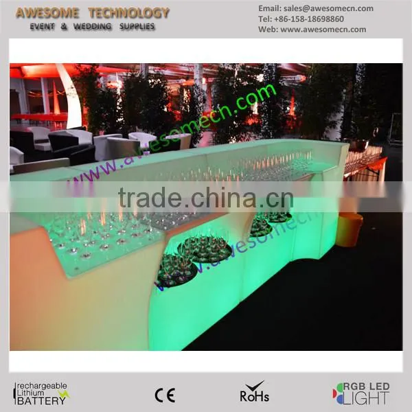 Led Lighting Color Changing L-shape Bar Counter for Club Reception (BC110) photo-6