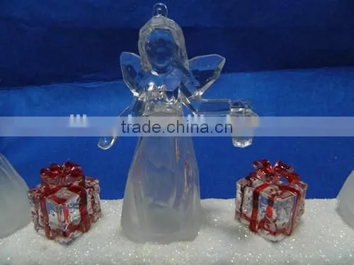 Clear Acrylic Led Color Changing Music Angel for Decoration photo-3