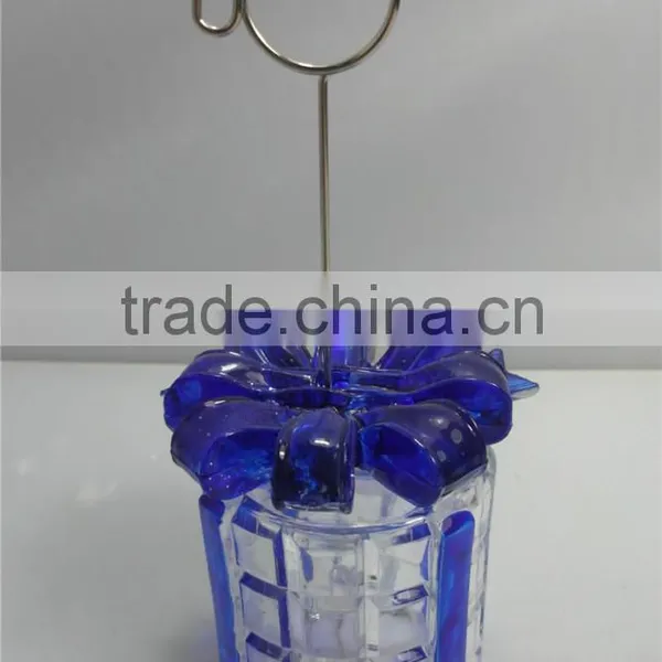 High Quality Hot Sale Acrylic Led Christmas Decor Name Card Holder With Mini Gift Box photo-6