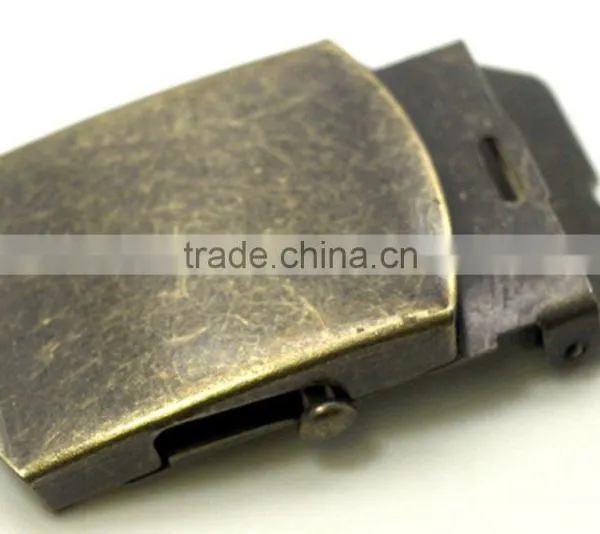 Antique Brass 1-1/2" Stamping Steel, Hot Sale Garment Cloth Metal Stamping Steel Military Belt Buckle With Tip photo-5