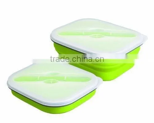 The Three Compartment Eco Silicone Collapsible Lunch Box photo-5