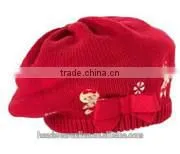 Red Embroidery Knitted Hats photo-6