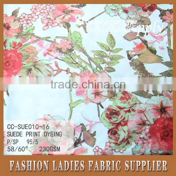 New Design Suede Print Dyeing With Brids for Girl's Garment 100%poly Printed Georgette 110gsm photo-2
