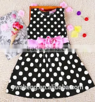 2016 Wholesale Baby Girls Summer Dot Dress photo-3
