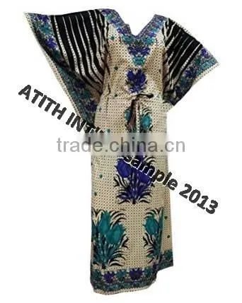 100% Viscose Printed Small VNeck Kaftan photo-4