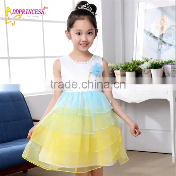 2015 Large Stock Girls' Casual Dress Korea Design Children Dresses Princess Tulle Dress for Girl photo-4