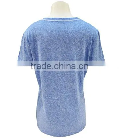 Wholesale Top Quality Men's and Women's T-shirt, Hot Selling Short Sleeves Custom T-shirt, Popular Poly Heather T-shirt in Usa photo-2