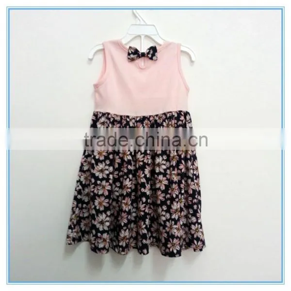 Sleeveless Children Flower Girl Dress, Latest Dress Designs Printed Kids Dresses Child Dress, New Model Girl Dress photo-2