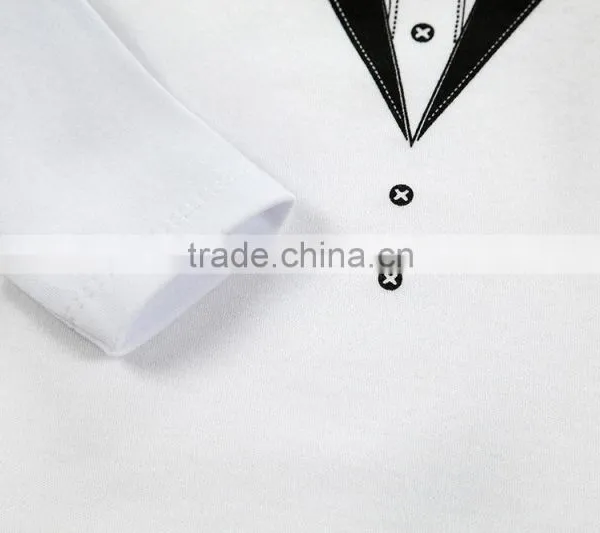 OEM Logo 100% Cotton White Baby Boy Rompers Baby Long Sleeve Jumpsuit Bodysuit Newborn Sleep Gown photo-4