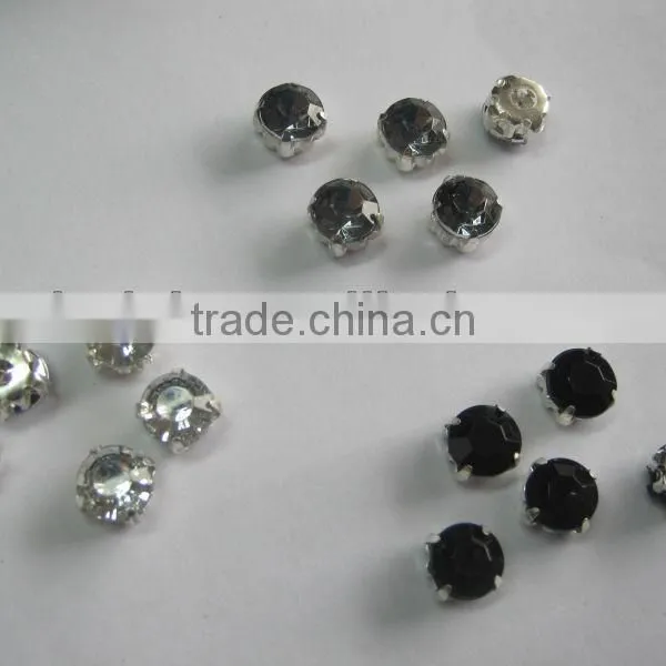 Rhinestones in Silver Claw Setting With Two Prongs