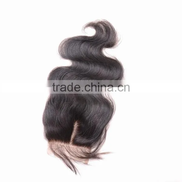 China 100% Human Hair Virgin Brazilian Hair 3 Way Part Closure photo-6