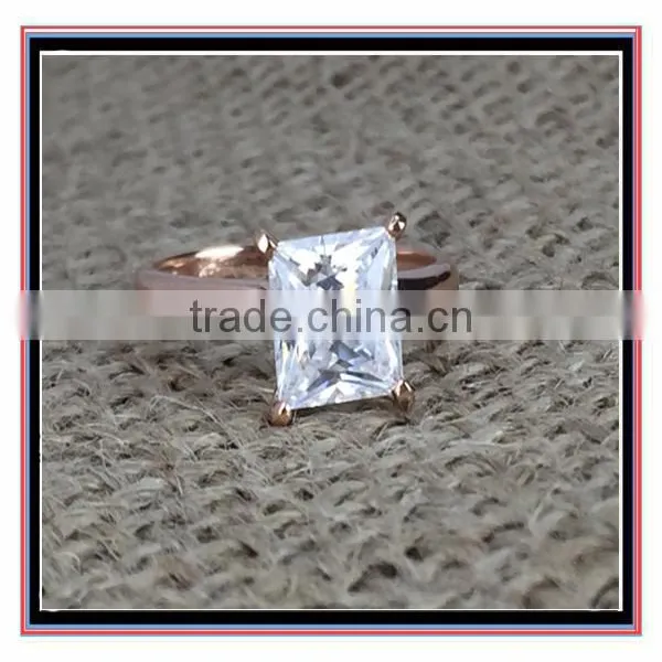 Hot Selling Handmade Clear Crystal Gold Ring for Girls photo-3