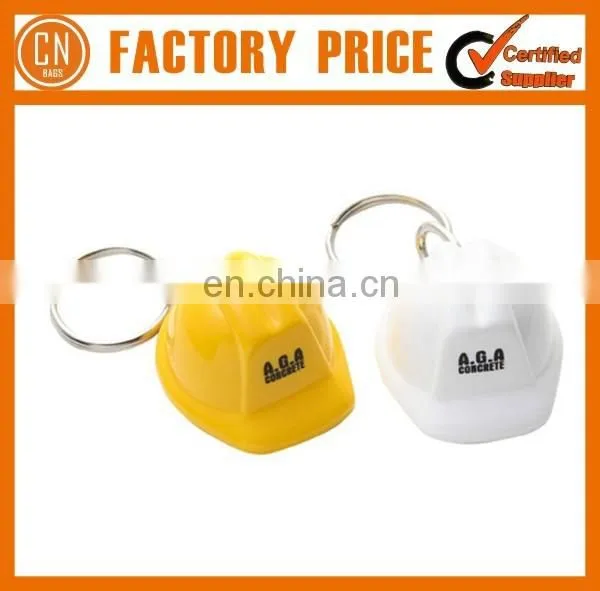 Popular Sale Promotional Bottle Cap Safety Helmet Keychain With Privated Logo Printed