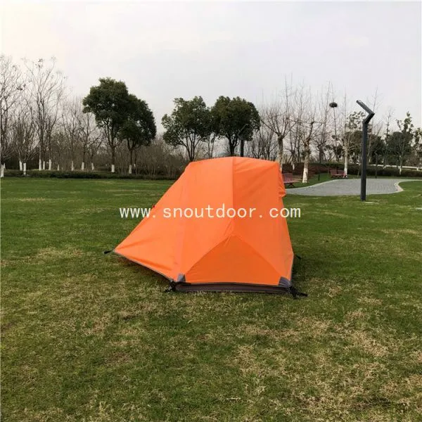 Orange Color Lightweight 1 Man Tent Backpacking Camping 3 Season Tents photo-2
