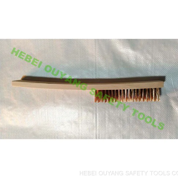 Phosphor Copper Brush,Non Sparking,Wodden Handle 4*19