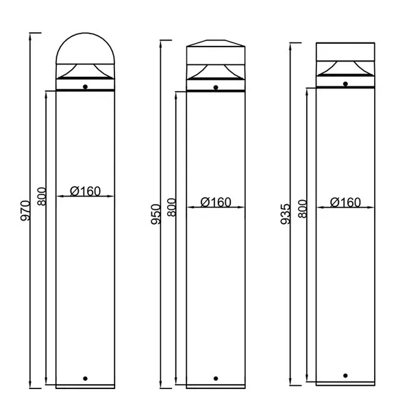 PC Injection Mold Led Bollard Light photo-3