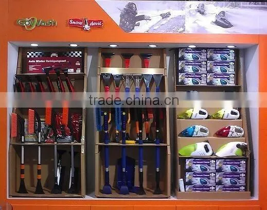 Car Wood Handle Cleaning Brush With Ice Scrapaer photo-4
