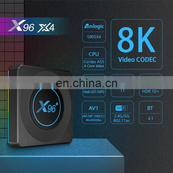 AV1 Support X96 X4 Amlogic S905X4 Smart TV Box Android 11 Dual Wifi BT4.1 Media Player Set Top Box vs X96mini KH6 W2 PRO Tanix photo-3