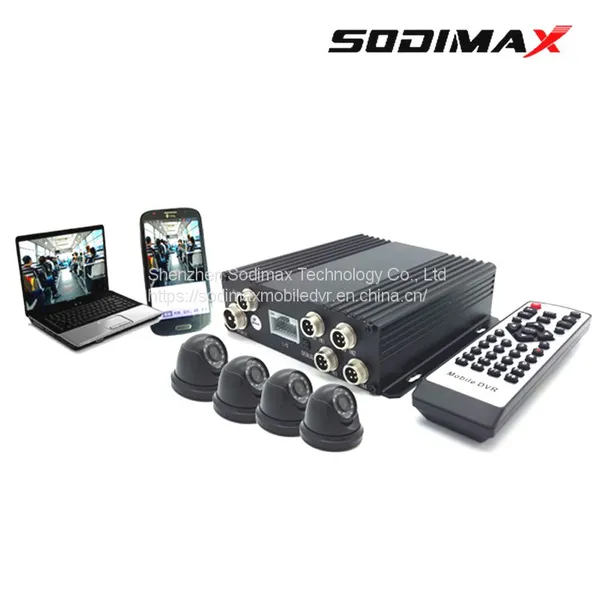 4CH Vehicle Black Box Video Camera DVR SD Card MDVR CCTV System Car Tracking Mobile DVR photo-3