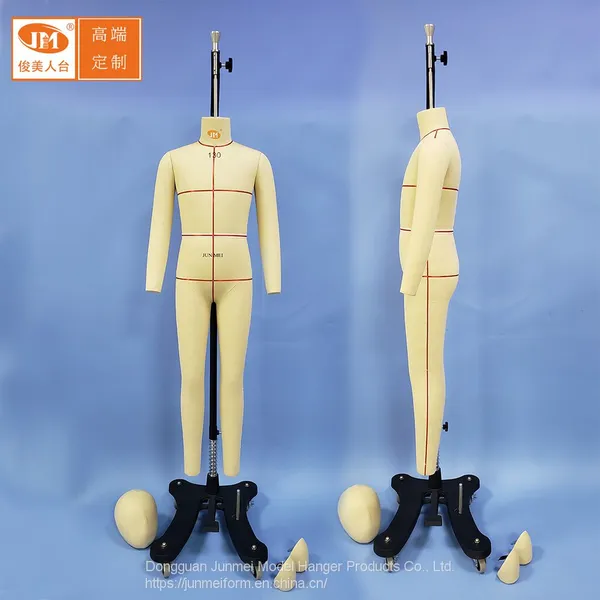 Industry Fiberglass Made Boys' Full Body Sewing Tailors' Mannequin With Detachable Head, Shoulder Caps Size 130 photo-4