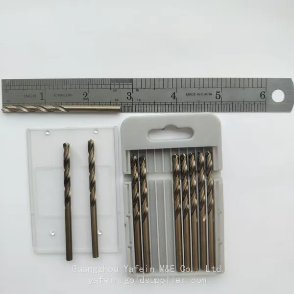 A Box of 10 HSS Straight Shank Twist Drill M35 Diameter 3.7mm Containing Cobalt for Stainless Steel and Aluminum Alloy Drilling photo-2