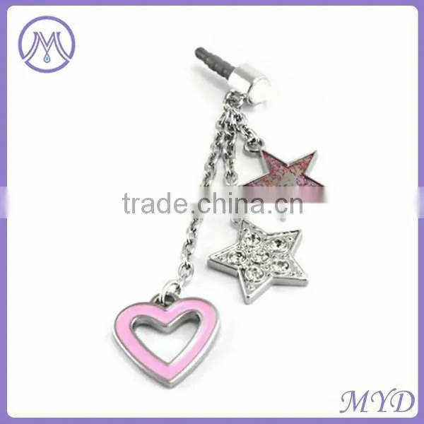 Enamel Metal Dangle Charm Phone Anti Dust Plug for Earphone photo-3