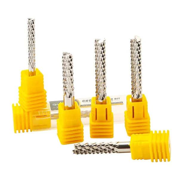 Solid Carbide 3.175/4/6mm Corn Teeth End Milling Machine CNC Circuit Board Carbon Fiber Cutting Tool With OEM Support photo-2