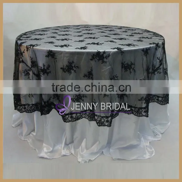 TL002B Well-made Popular and Hotsale Round Lace Wedding Cheap Table Overlay photo-4