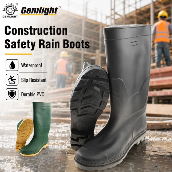 Factory Supply PVC Rain Boots for Muddy and Wet Work for Labor Protection Buyers Private Label Service for Dealer and Import Distribution photo-5