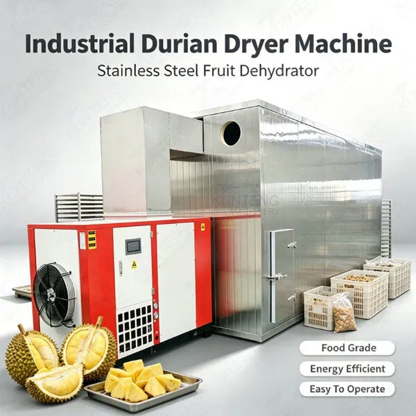 Industrial Durian Dryer Machine Jackfruit Drying Equipment Stainless Steel Fruit Dehydrator for Food Processing EPC