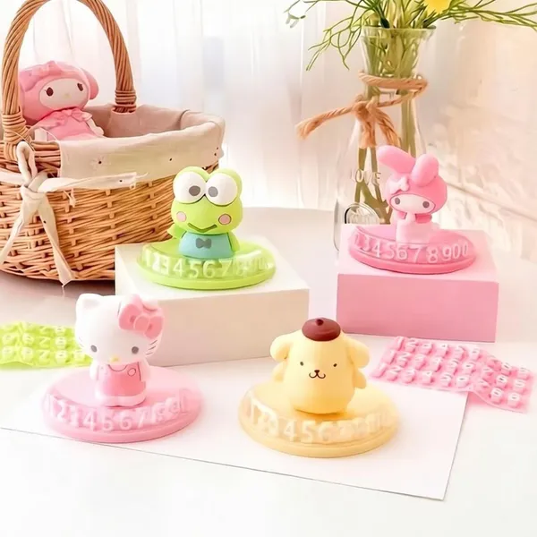Custom Cartoon 3D Figurine Phone Number Stand Eco-Friendly PVC & Multi-Color DIY Options