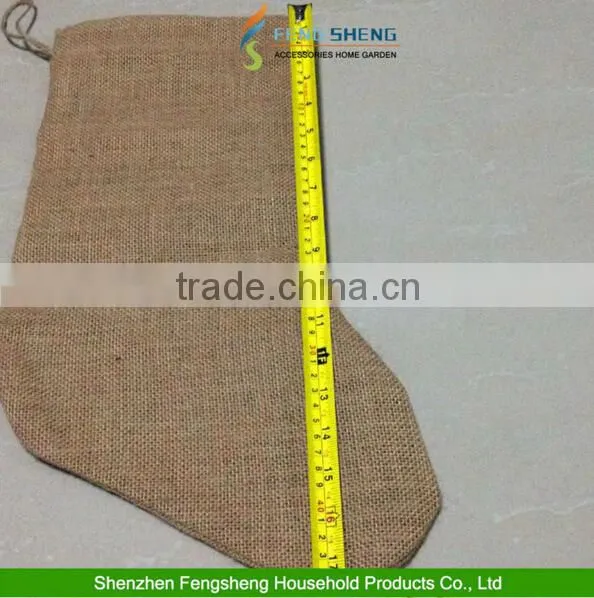 5PCS Jute Hessian Christmas Stocking Xmas Tree Hangers Decorations Sock 46cm Long photo-2