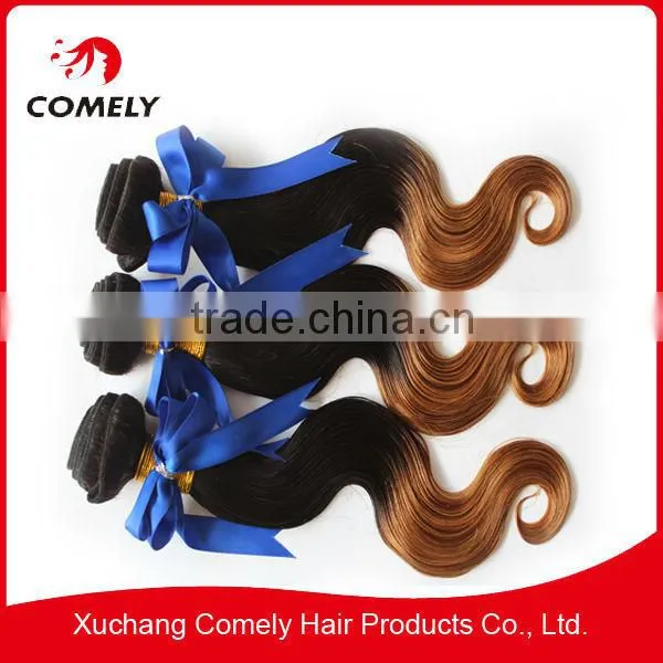 2013 Hot Trend AAAAAA Brazilian Ombre Hair Weaves Two Tone 1b/27# Body Wave photo-5