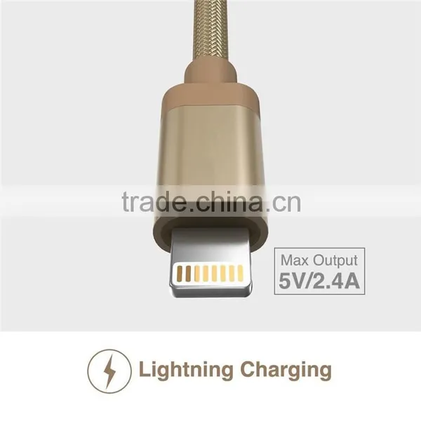 Nylong & TPE Mfi Original 8 Pin Circular Connector Wholesale USB Cable for IOS photo-2