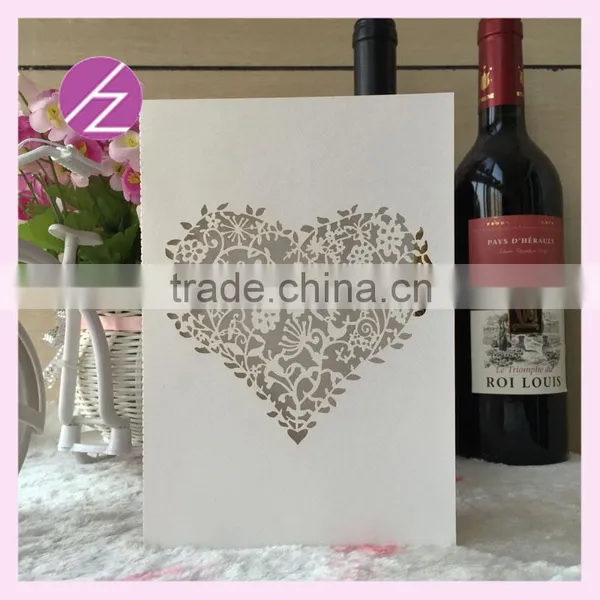 Various Colors Heart Design Laser Cut Wedding Invitation Card Custom Names Front the Invitations Supplier's Choice photo-3