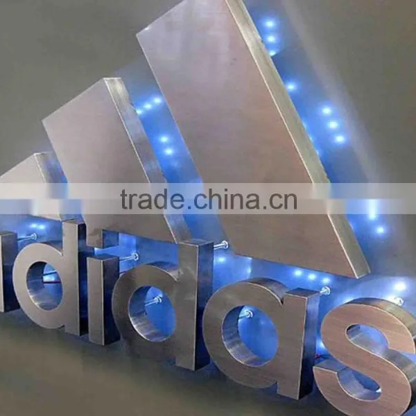 Custom Shop Front Logo in Stainless Steel 3D and Backlit Logo photo-6