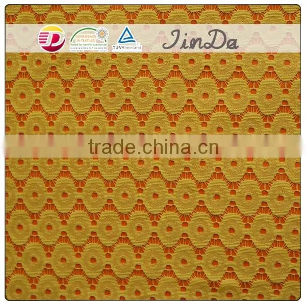 Pretty Floral Elastic Yellow Nylon Lace With Top Quality photo-4