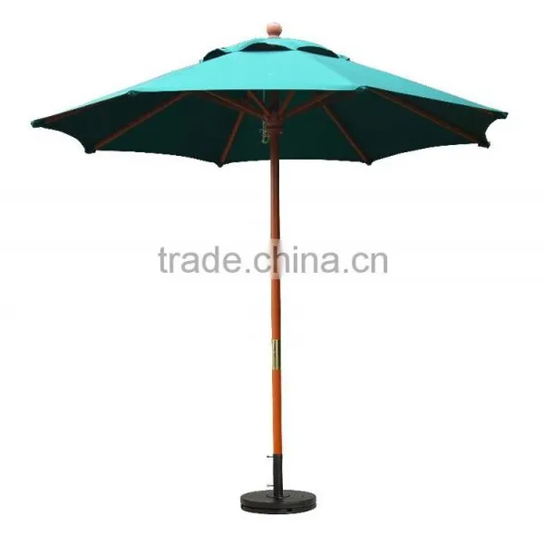 Wooden Market Umbrella, Restaurant Umbrella, Park Umbrella, 7ft, Forest Green photo-2
