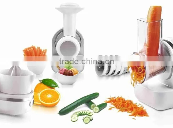 Fruit Ice Cream Maker, Spiral Vegetable Slicer and Citrus Juicer , 3 in 1 Food Maker for Household Use photo-5