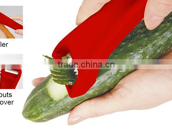 ABS+S/S 19.3*5.7 Kitchen Tools Stainless Steel Fruit&vegetable Peeler Grater/double Surfacer photo-2