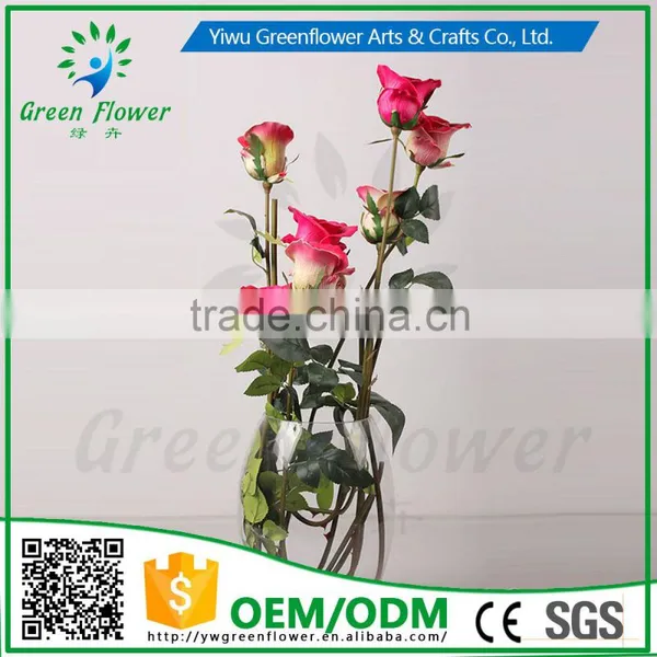 Greenflower 2016 Wholesale Real Touch Latex PU China Artificial Flowers Rose for Wedding Decoration photo-5