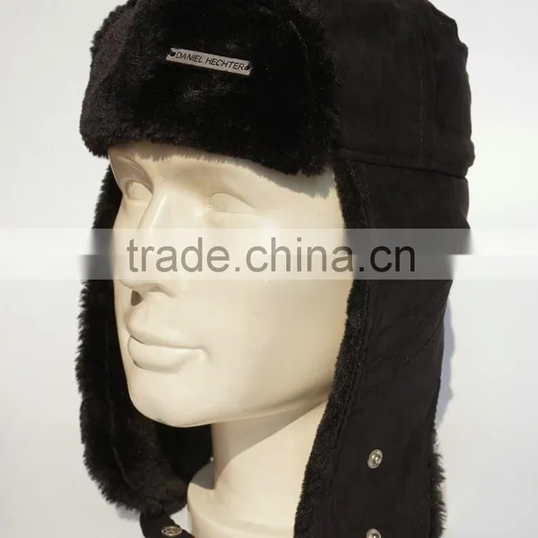 Wholesale Russian Style Men Black Winter Hats