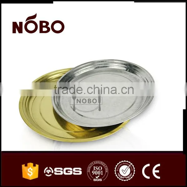 Golden Color Stamiless Steel Snacks Serving Tray photo-5