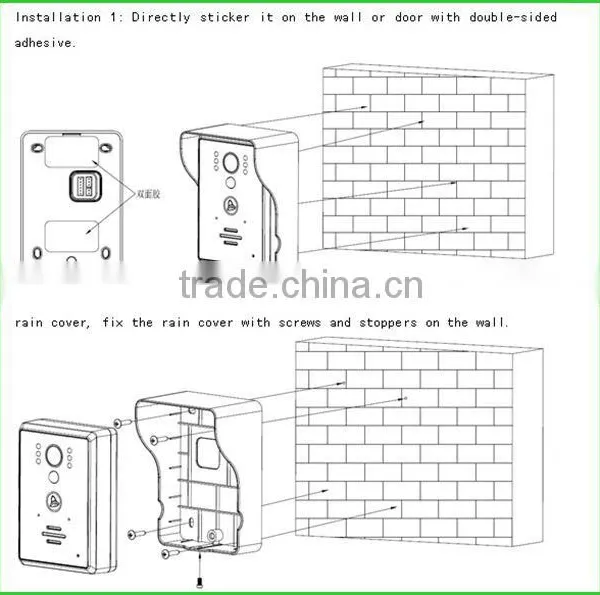 2015 New Android/ios App Wireless Wifi Smart ip Camera Doorbell With Remote Control Supporting 50 Meters Wireless Unlocking photo-4