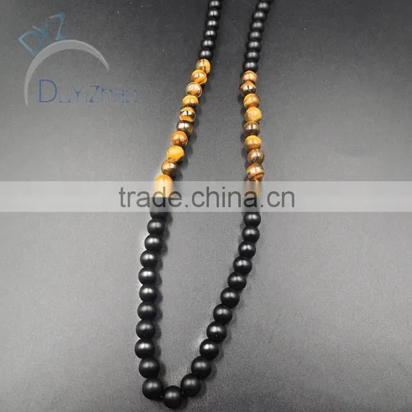 Simple Black Stone Beads Necklace photo-4